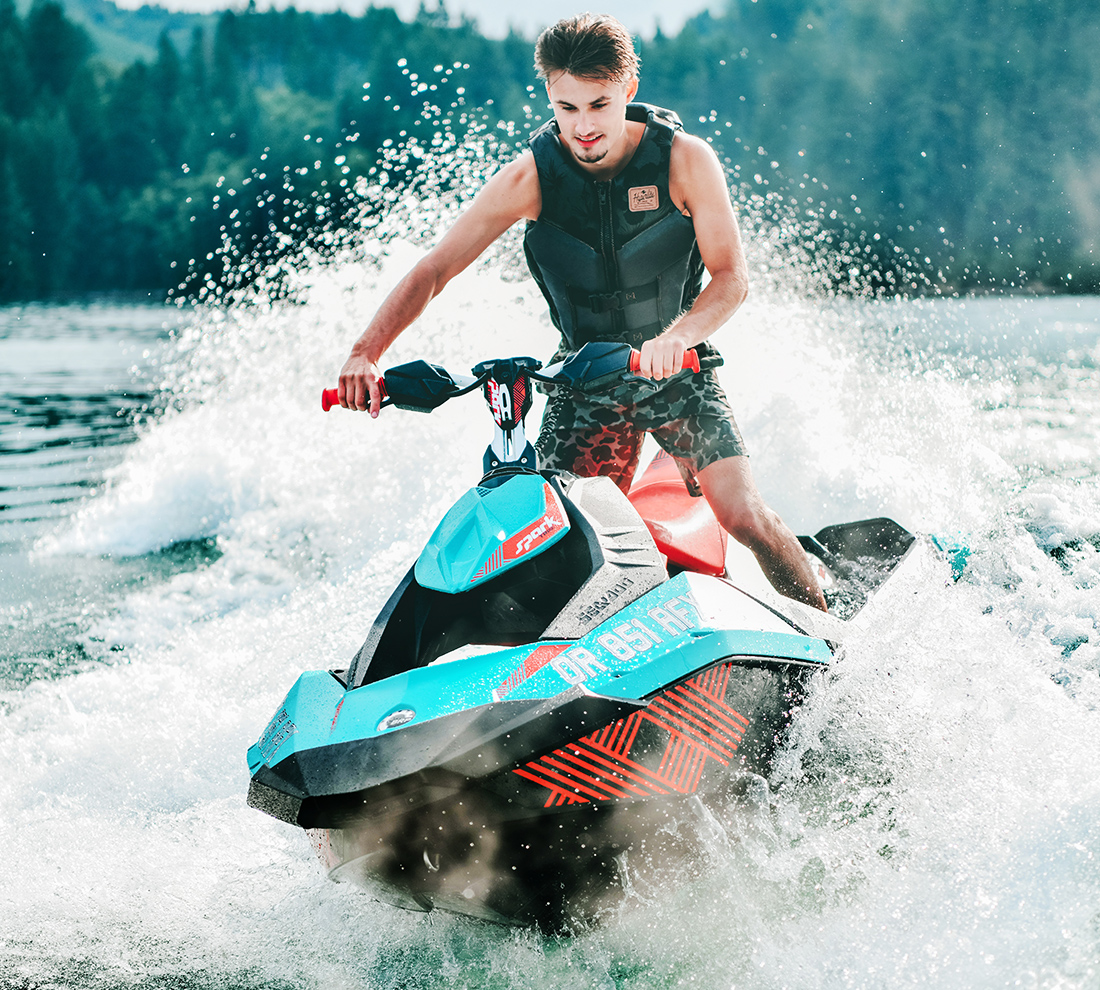Man Jet Skiing Extreme Sports Jet Skiing